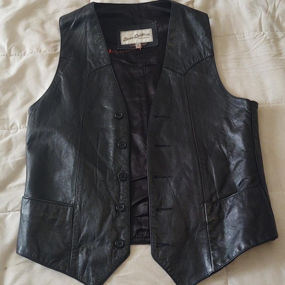 Genuine leather vest
